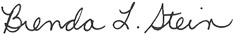 Brenda L. Stein signature